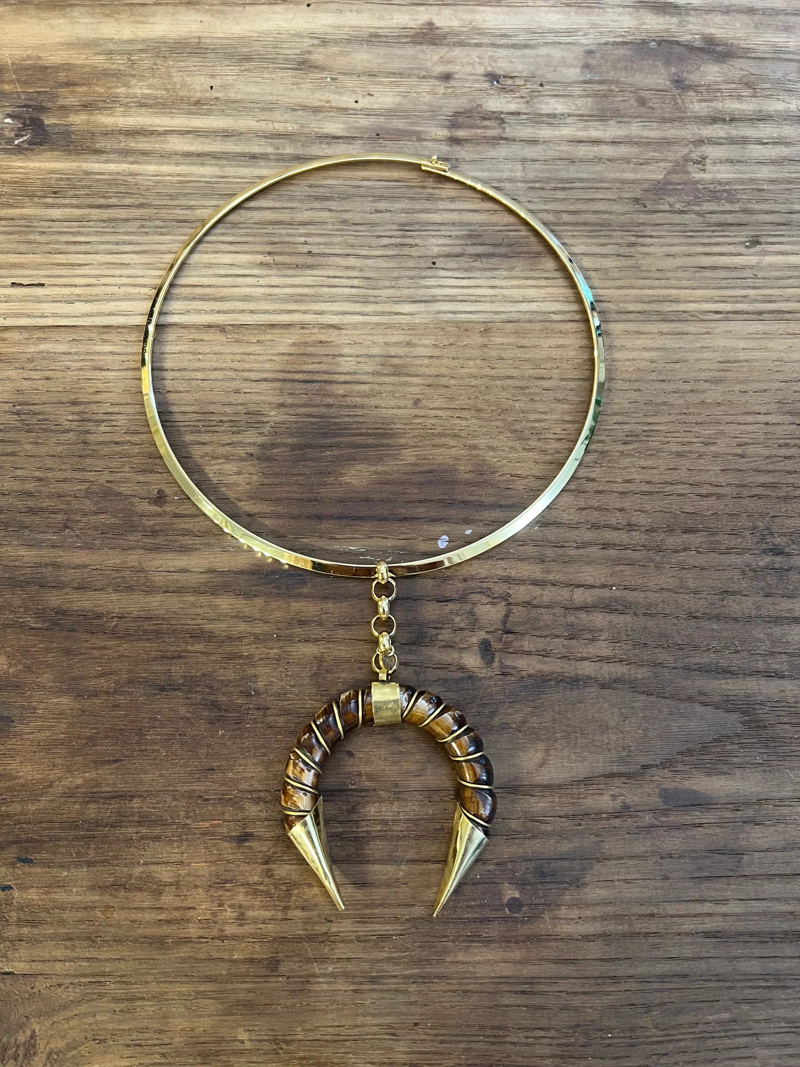 MINI MOON CHOKER TORCHION BROWN