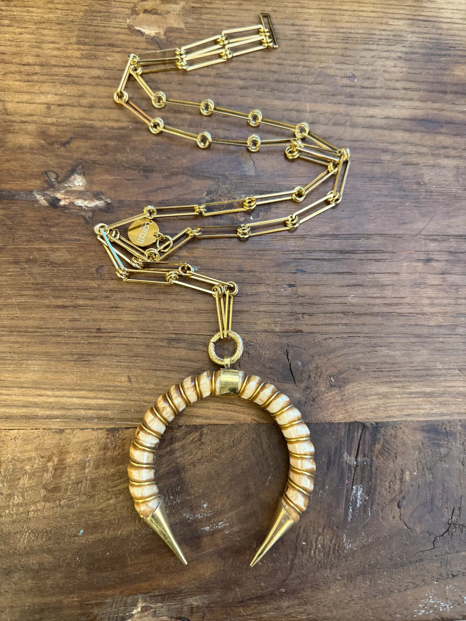 MOON TORCHION BISCUIT PENDANT