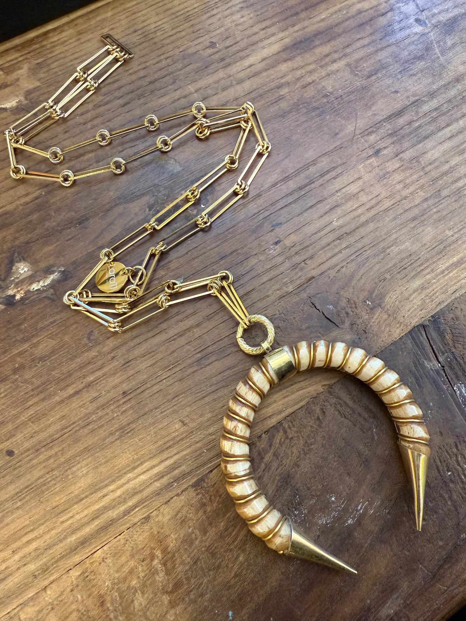 MOON TORCHION BISCUIT PENDANT